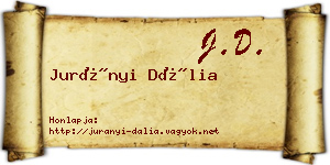 Jurányi Dália névjegykártya